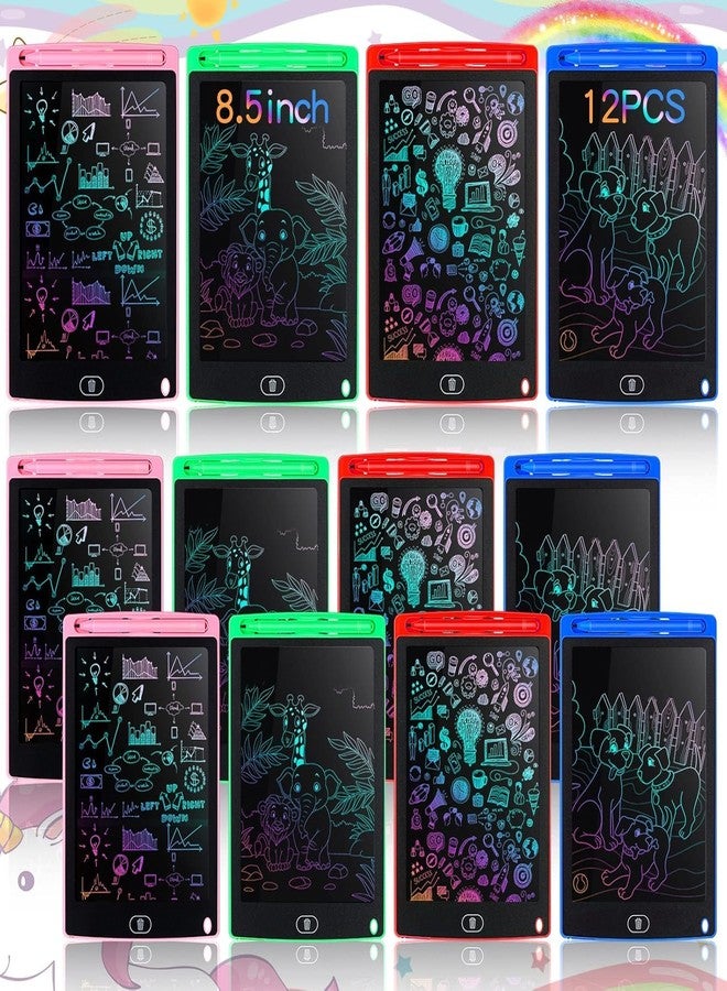 SNAPTRON Return Gifts for Birthday for Kids Party 12PcsLCD Color Writing Pads for Study/Digital, Drawing Tablets Screen 3 4 5 6 Years Old Magic Slate in Combo Best Erasable Board Set for Girls Toys - Image 1